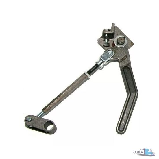 Centrinės svirties užrakto mechanizmas dešinėje